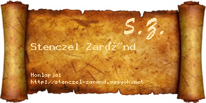 Stenczel Zaránd névjegykártya